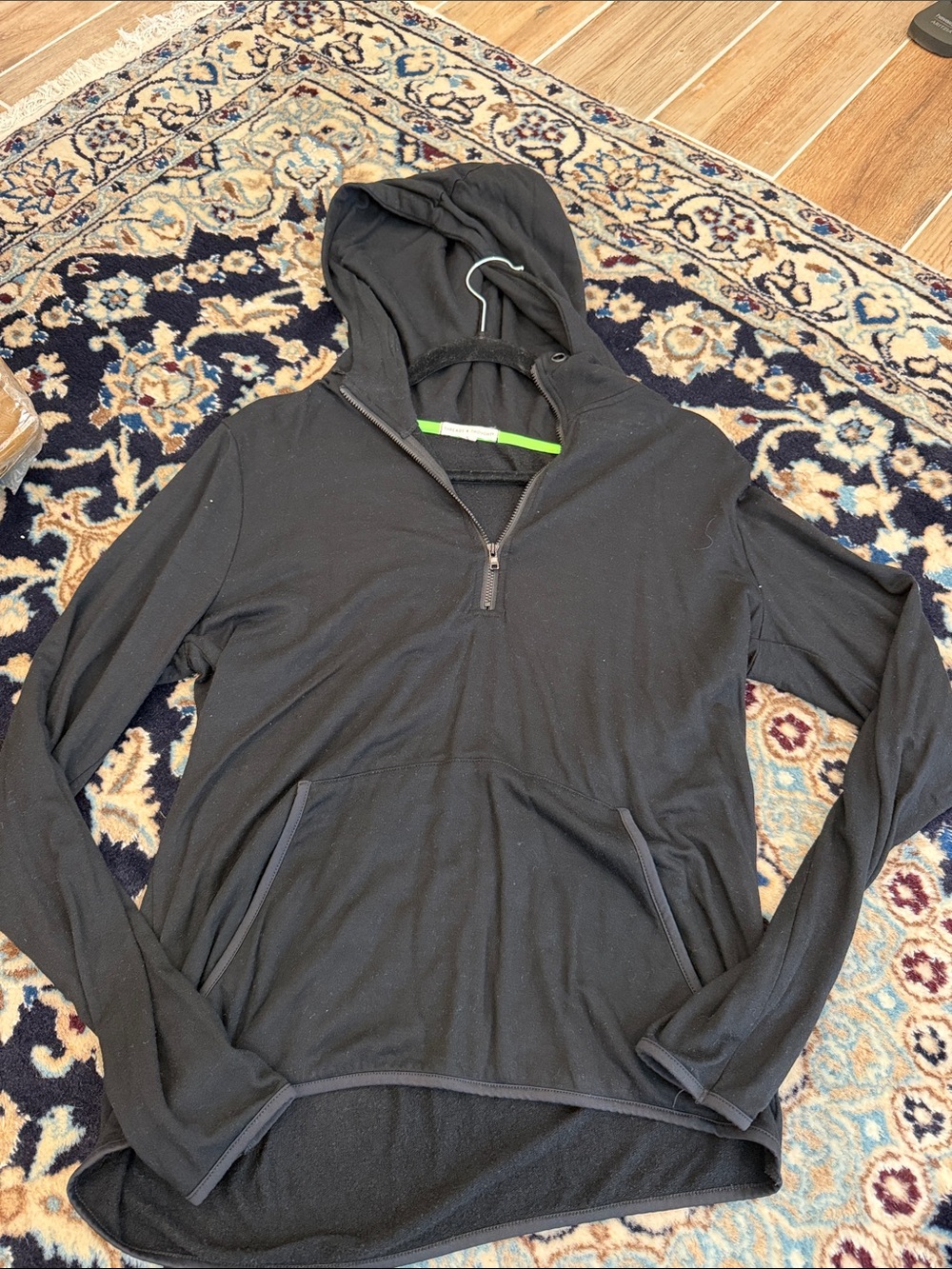 Threads 4 Thought Black Half-Zip Hoodie